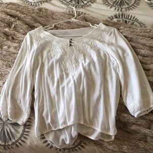 White blouse with detailed embroidery